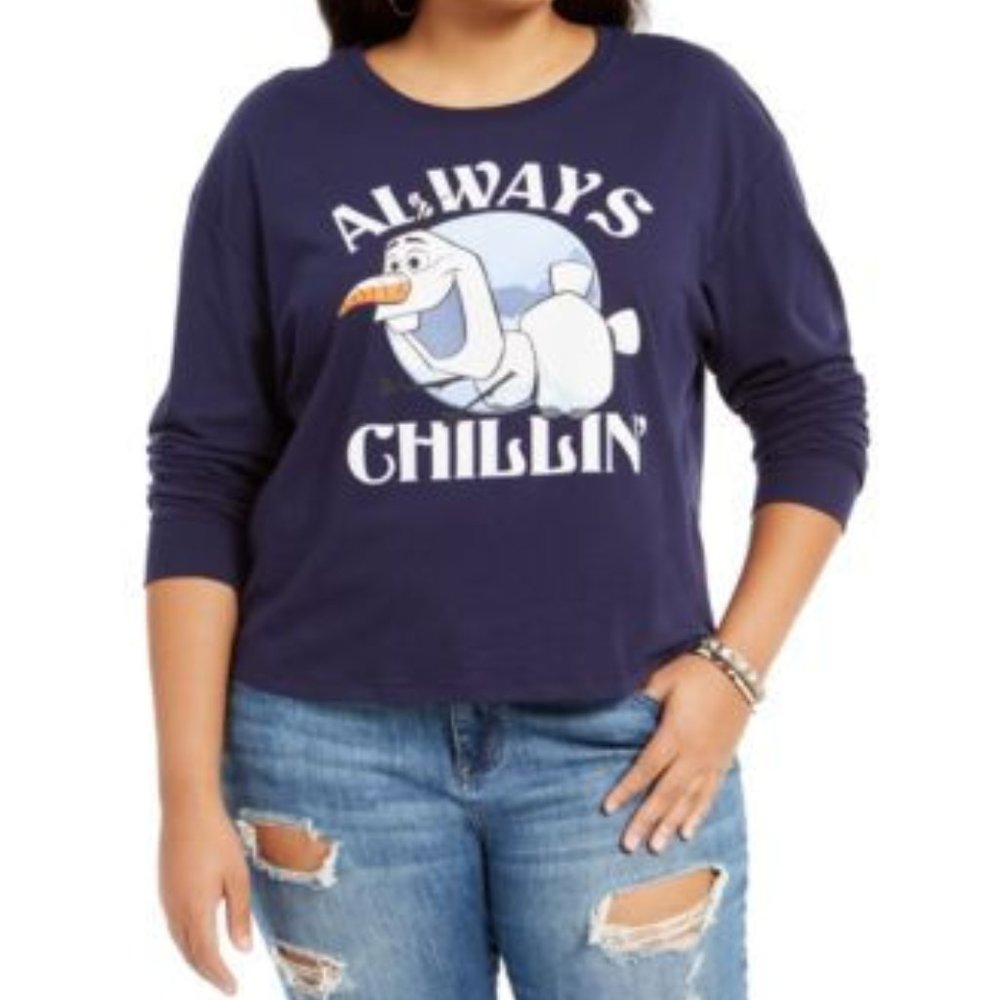 NWT Disney Women's Always Chillin Frozen Top